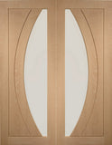 Salerno Internal Oak Pre-Finished Door with Clear Glass-1981 x 610 x 35mm (24")