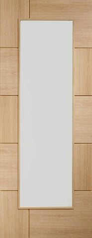 Ravenna Internal Oak Pre-Finished Door with Clear Glass-1981 x 762 x 35mm (30")