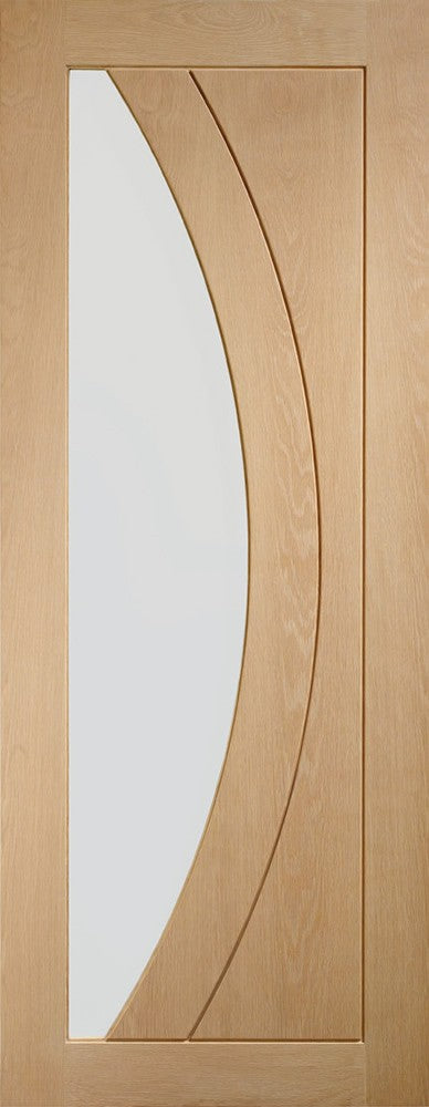 Salerno Internal Oak Door with Clear Glass -1981 x 610 x 35mm (24")