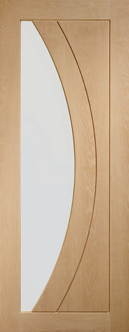 Salerno Internal Oak Door with Clear Glass-2032 x 813 x 35mm (32")