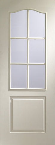 Classique 6 Light Internal White Moulded Door with Clear Bevelled Glass - sidtelfers diy & timber