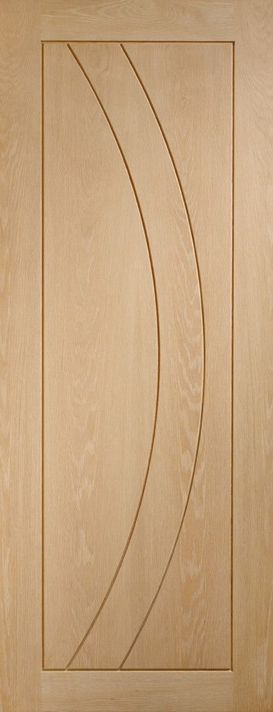 Salerno Pre-Finished Internal Oak Door with Clear Glass -1981 x 686 x 35mm (27")