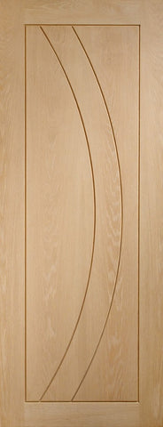 Salerno Pre-Finished Internal Oak Door with Clear Glass -1981 x 686 x 35mm (27")