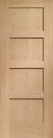 Shaker 4 Panel Pre-finished Internal Oak Door-1981 x 711 x 35mm (28")