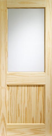 2XG External Clear Pine Door (Dowelled) with Clear Glass