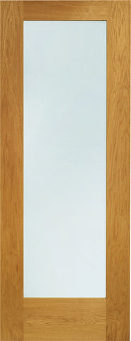 Pattern 10 Pre-Finished Double Glazed External Oak Door with Clear Glass -1981 x 762 x 44mm (30")