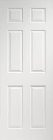 Colonist 6 Panel Internal Pre-Finished White Moulded Door - sidtelfers diy & timber