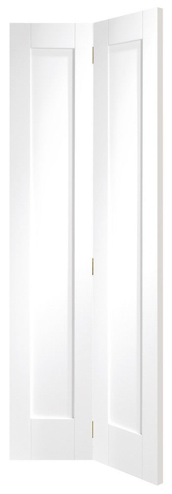 Pattern 10 Bi-Fold Internal White Primed Door with Clear Glass - sidtelfers diy & timber