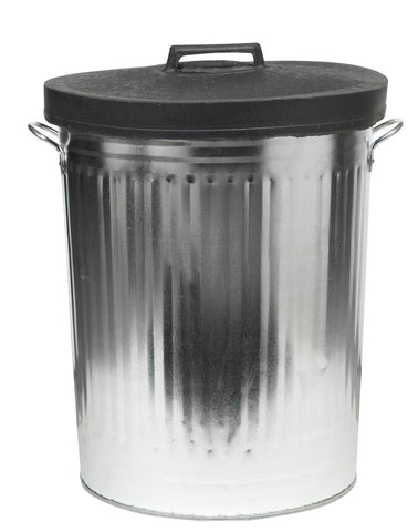 Ambassador-Galvanised Dustbin with Rubber Lid