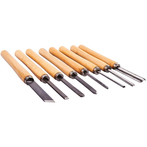 AMTECH-8pc Wood Turning Chisel Set