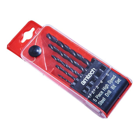 AMTECH-5pc Hss Drill Set