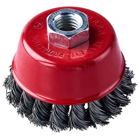 AMTECH-3" (80mm) Twist Knot Wire Cup Brush