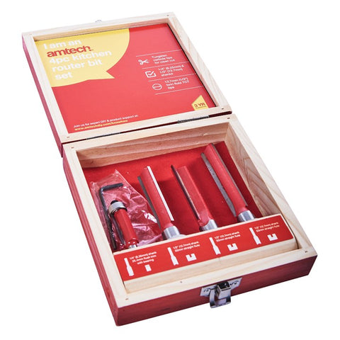 AMTECH-4pc Kitchen Router Bit Set