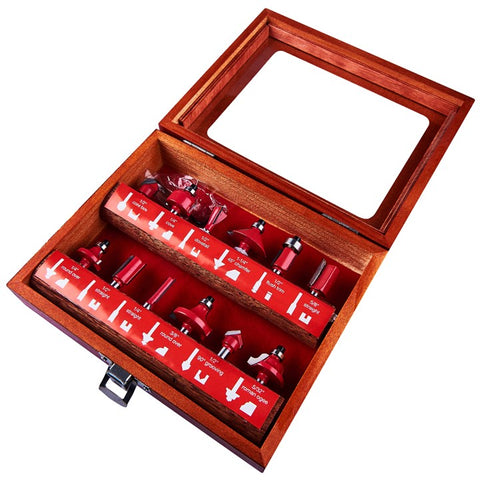 AMTECH-12pc 1/4" Router Bit Set