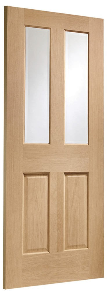 Malton Internal Oak Door with Clear Bevelled Glass -2040 x 726 x 40mm