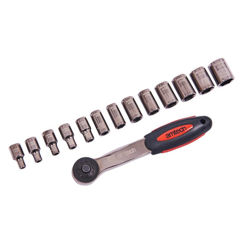 AMTECH-14pc 1/4" Socket Set