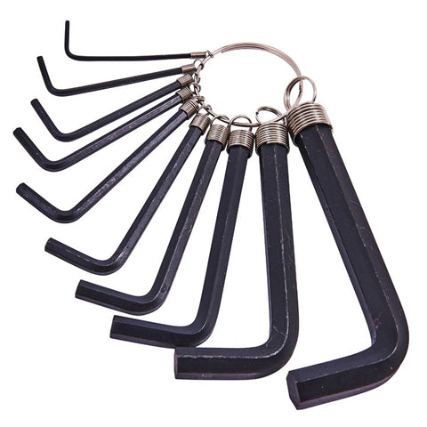 AMTECH-10pc Hex Key Set & Keyring