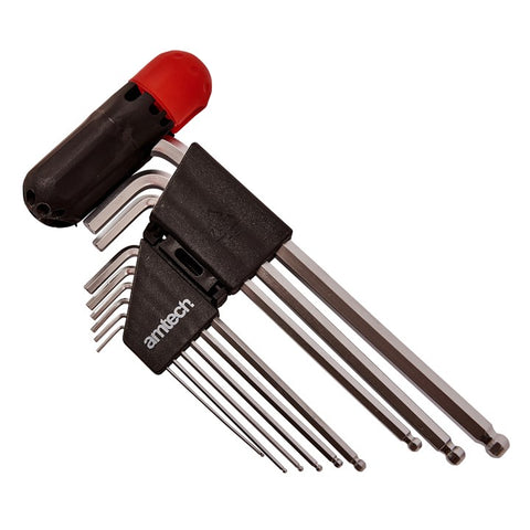 AMTECH-9pc Extra Long Ball End Hex Key Set