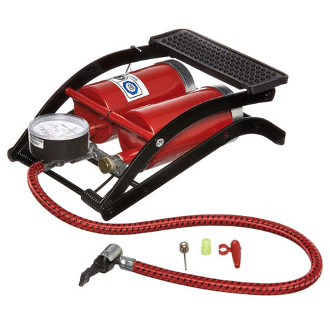 AMTECH-Double Cylinder Footpump With Gauge