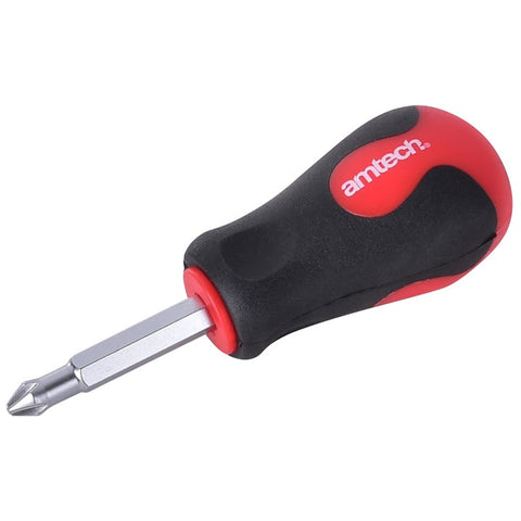 AMTECH-6-in-1 Stubby Multi-Head Screwdriver