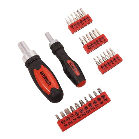 AMTECH-30pc Stubby & Mini Ratchet Driver Set