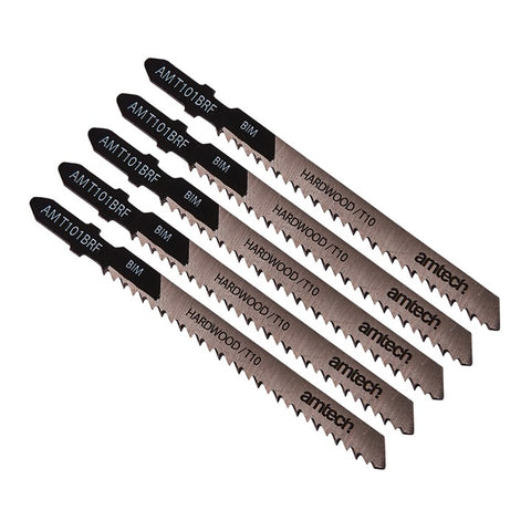 AMTECH-5pc Reverse Cut Wood Jigsaw Blade Set (AMT101BRF)