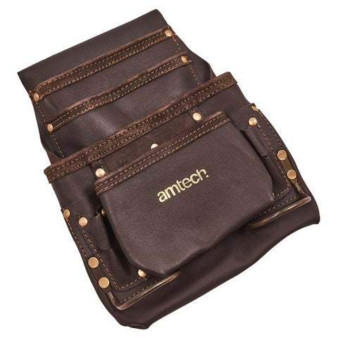 AMTECH-4 Pocket Heavy Duty Leather Tool Belt