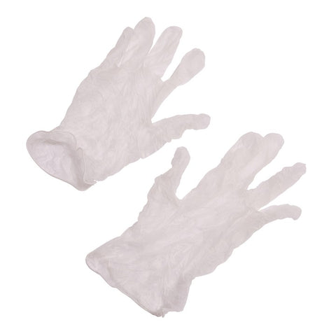 AMTECH-100pc Disposable Vinyl Gloves (Size L)