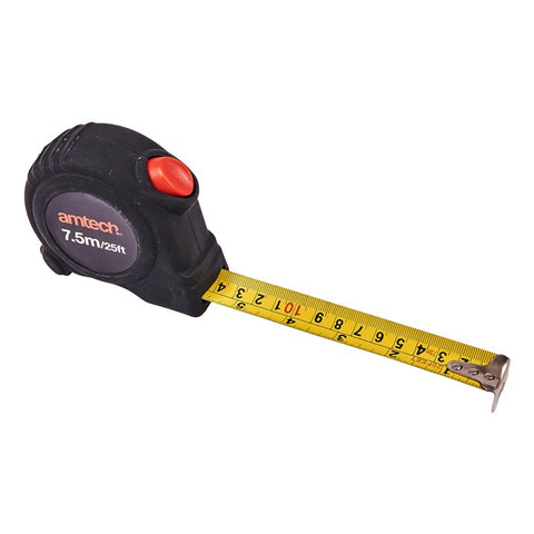 AMTECH-7.5M X 25mm Self Locking Measuring Tape