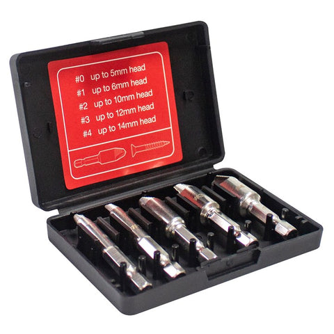 AMTECH-5pc Cross Head Screw Remover Set