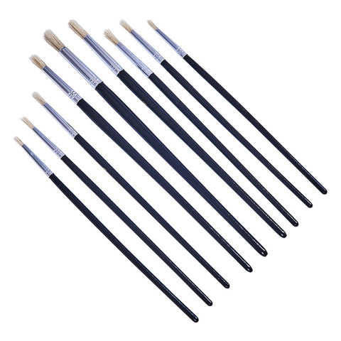AMTECH-9pc Round Tip Art Brush Set