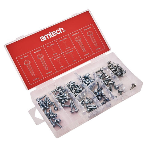 AMTECH-120pc Self Drilling Screw Set