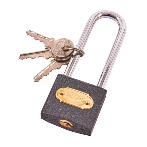 AMTECH-38mm Long Shackle Iron Padlock