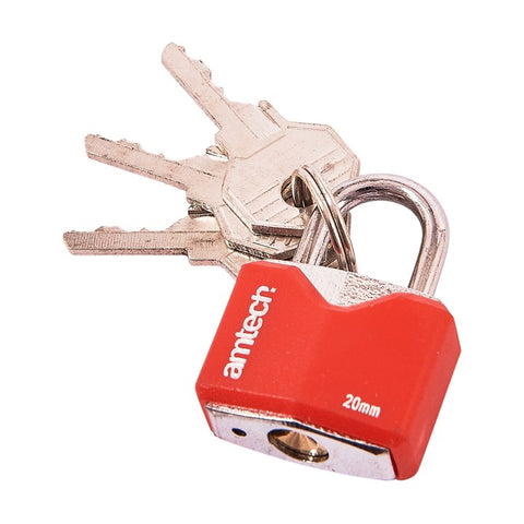 AMTECH-20mm Rhombic Chrome Plated Iron Padlock