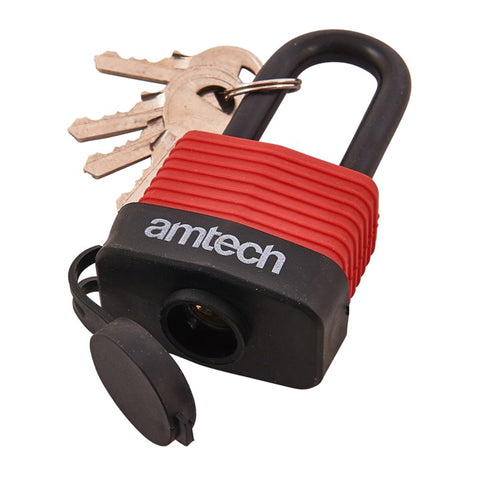 AMTECH-40mm Long Shackle Weatherproof Padlock