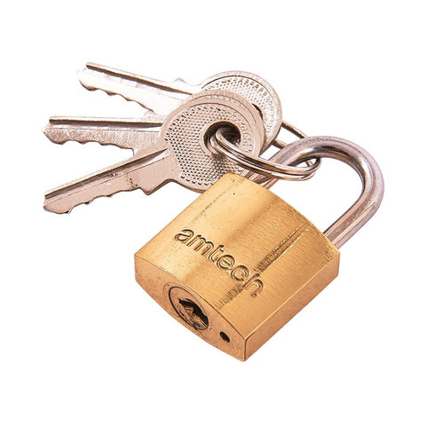 AMTECH-20mm Brass Padlock