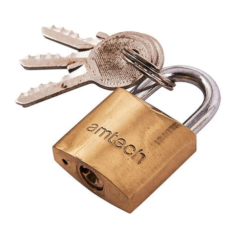 AMTECH-25mm Brass Padlock