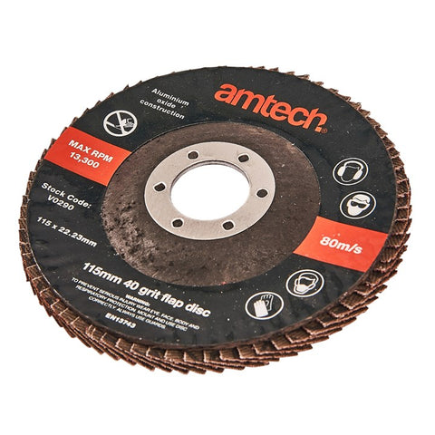 AMTECH-115mm Flap Disc (40 Grit)