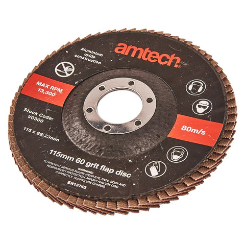 AMTECH-115mm Flap Disc (60 Grit)