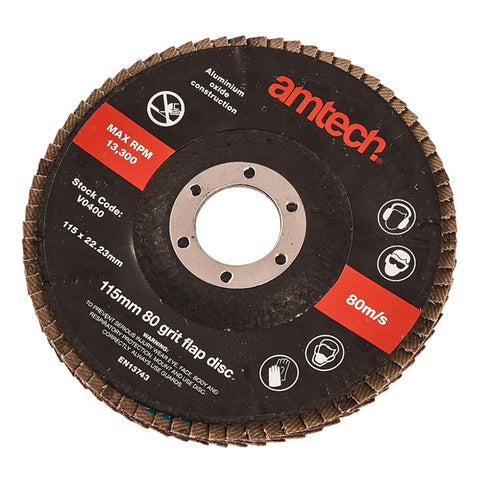 AMTECH-115mm Flap Disc (80 Grit)