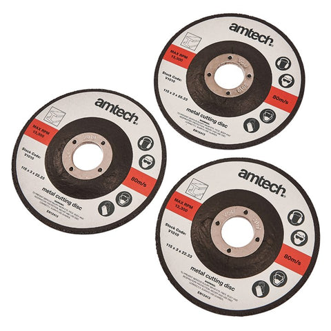 AMTECH-3pc 115mm Metal Cutting Disc