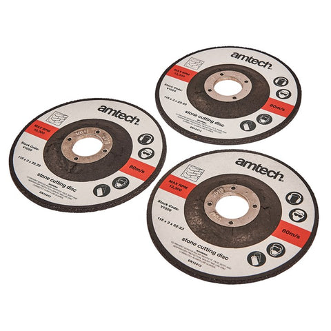 AMTECH-3pc 115mm Stone Cutting Disc