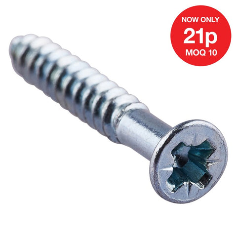 AMTECH-3.5mm X 25mm Pz Countersunk Wood Screws (32pc)