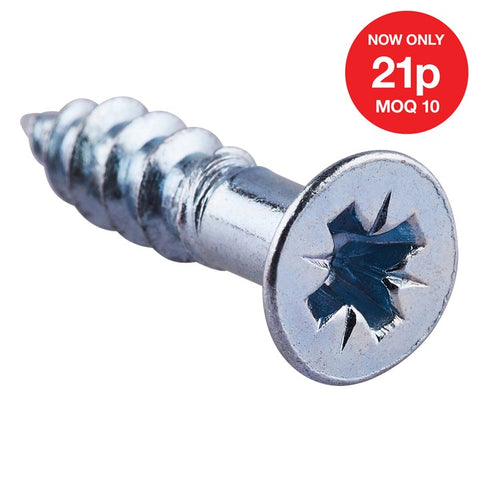 AMTECH-5mm X 20mm Pz Countersunk Wood Screws (22pc)