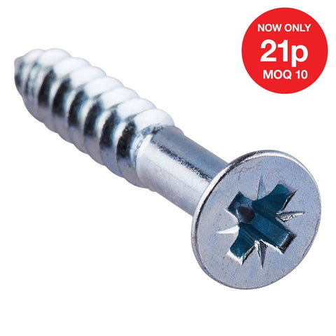 AMTECH-5mm X 30mm Pz Countersunk Wood Screws (16pc)