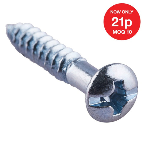 AMTECH-3.5mm X 20mm Dome Head Wood Screw (20pc)