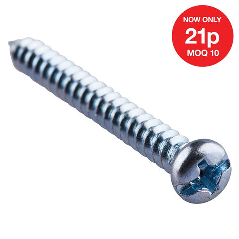 AMTECH-4mm X 38mm   Self Tapping Screw (12pc)