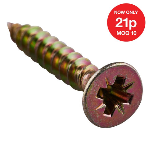 AMTECH-4mm X 25mm Chipboard Screw (16pc)