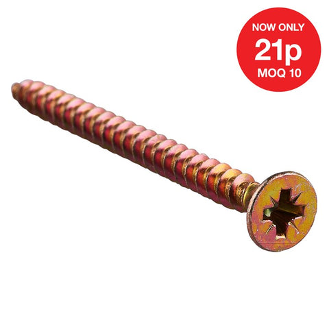 AMTECH-4mm X 50mm Chipboard Screw (12pc)
