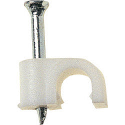Dencon-Cable Clip, Round, 4mm White